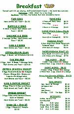 VLR Lodge Menu